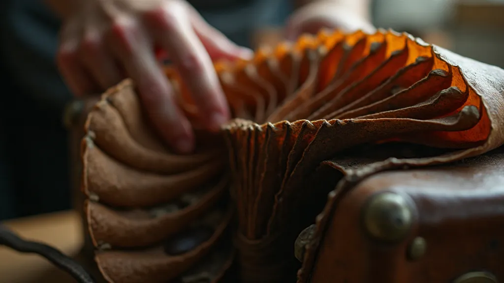Vintage accordion bellows detail