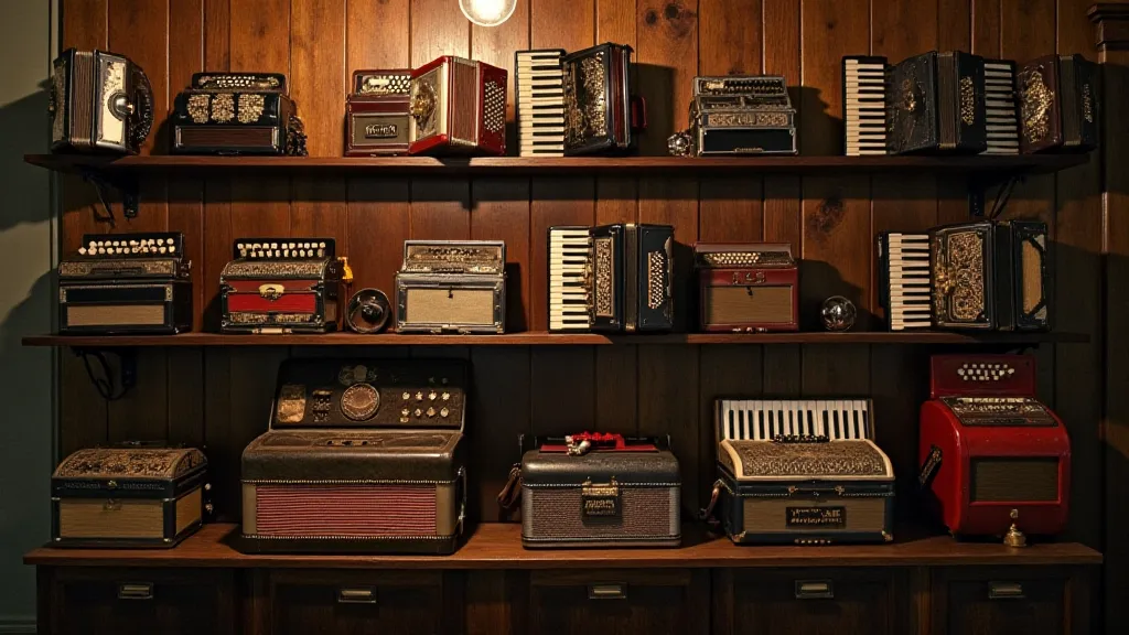 Collection of vintage accordions