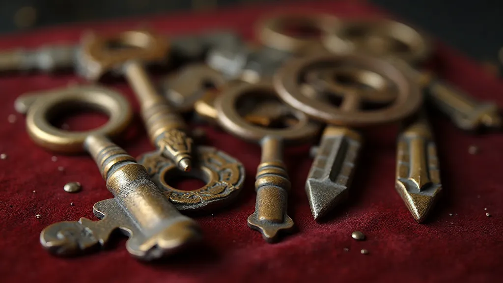 Collection of antique accordion keys