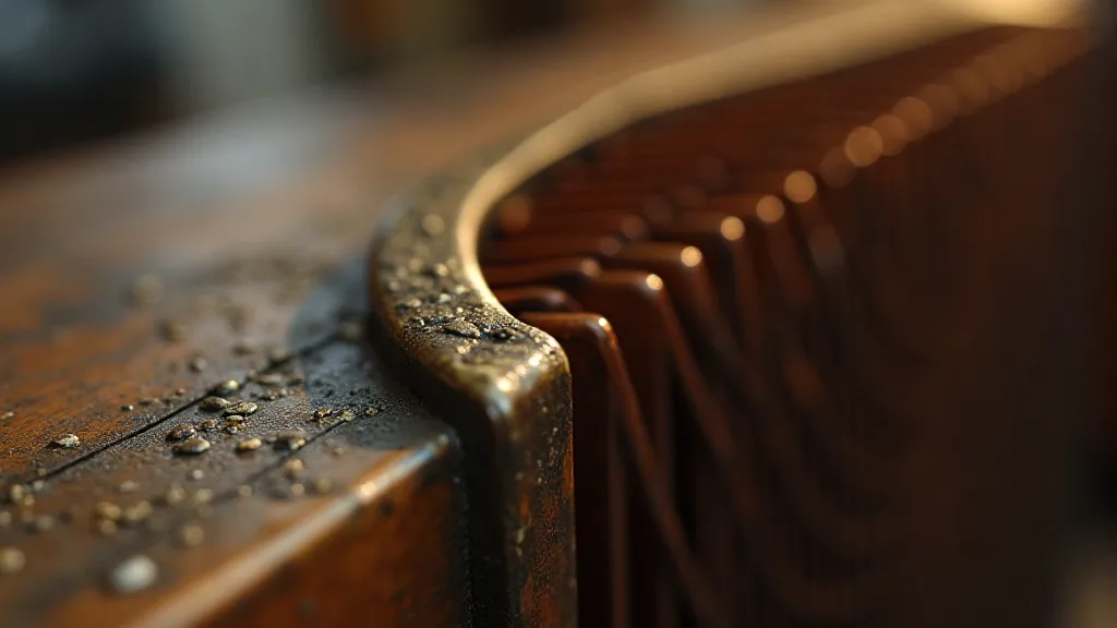 Antique accordion reed detail