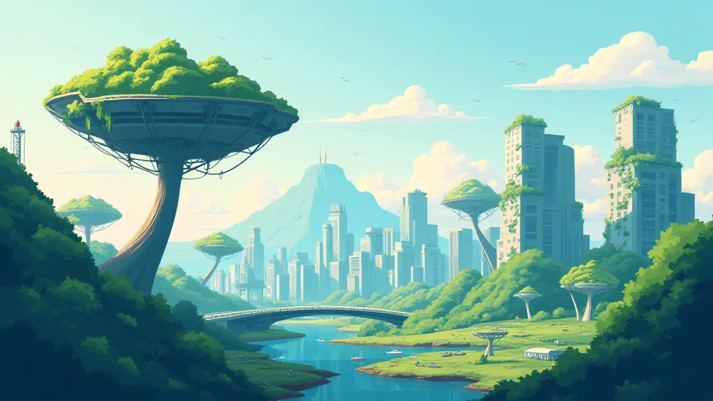 Futuristic Magnetic City
