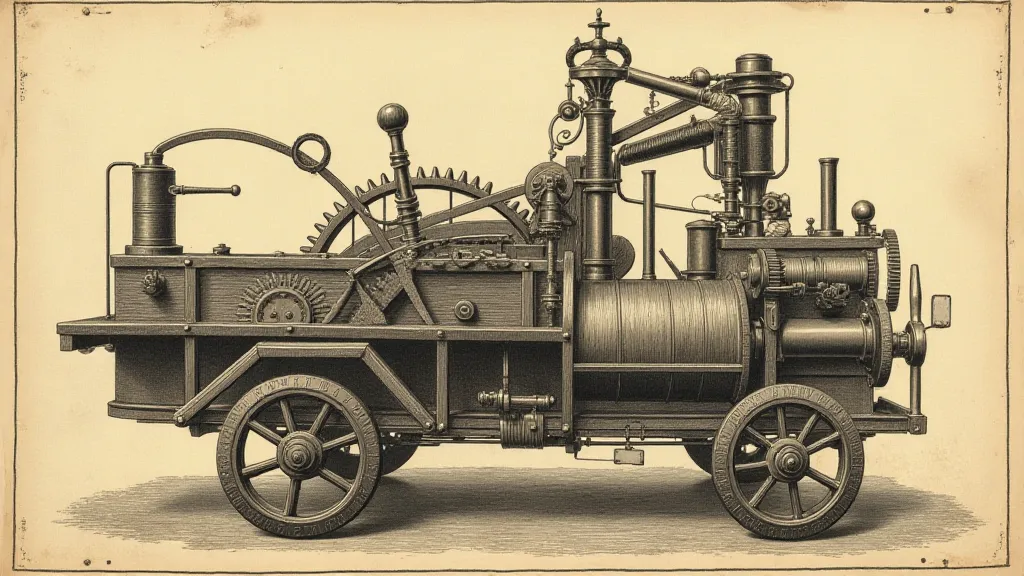 Vintage illustration of a magnetic motor