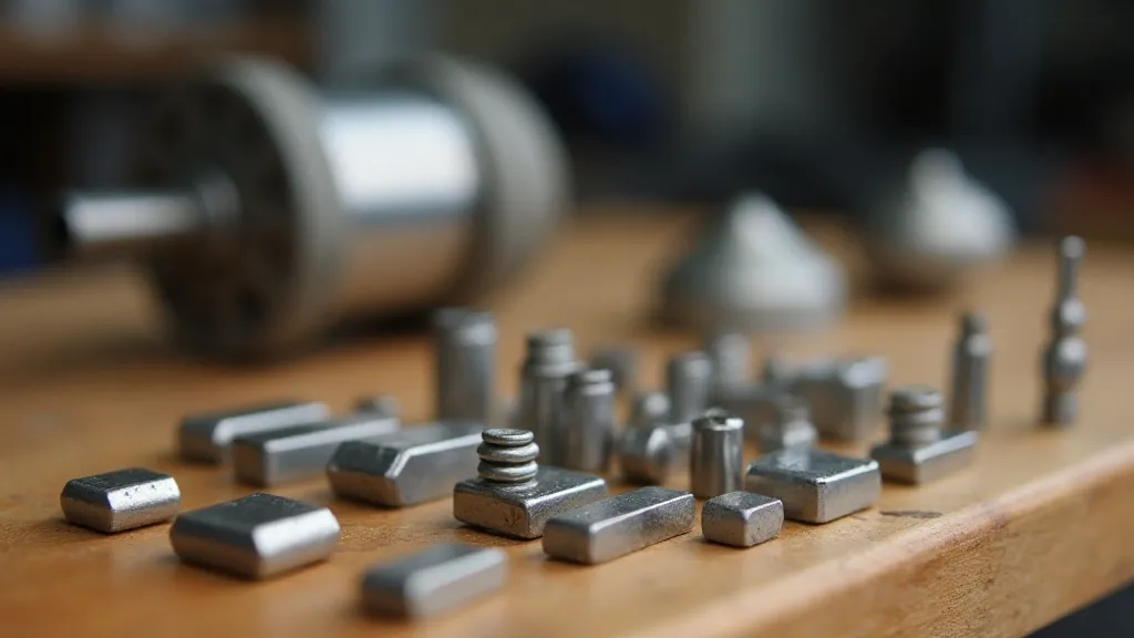 Rare earth magnets on workbench